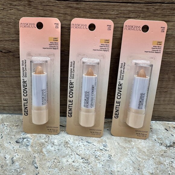 Lot Of 3 PHYSICIANS FORMULA Gentle Cover Concealer Stick Corrector Light Clair - Picture 1 of 8
